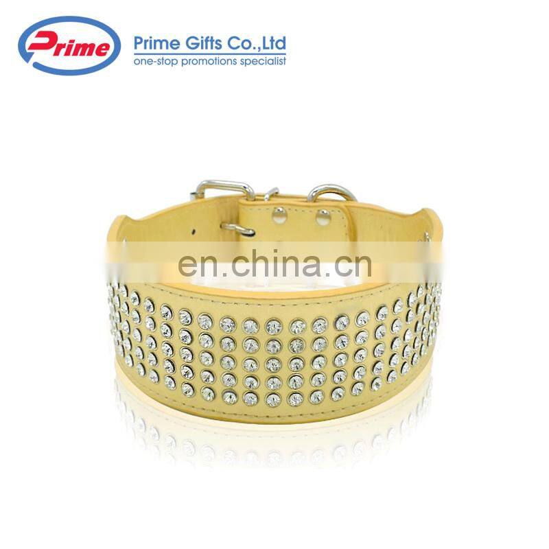 Wholesale PU Leather Luxury Bling Dog Collar with Custom Logo