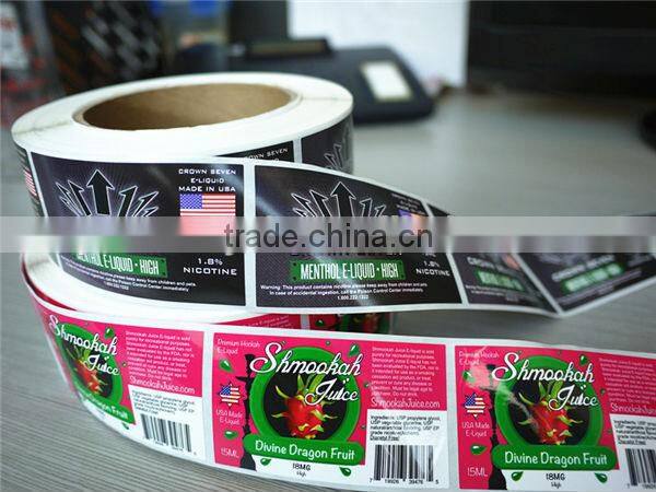 Custom adhesive label for plastic food packaging