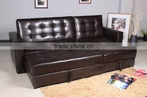 Soho Modern Contemporary Leather Sofa Stool & Ottoman With Storage