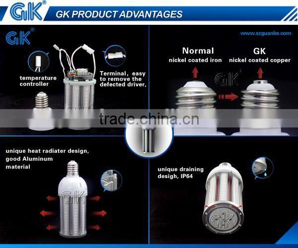 UL 100W smart design light 150lm/w led corn cob light temperature sensor 5 years warranty
