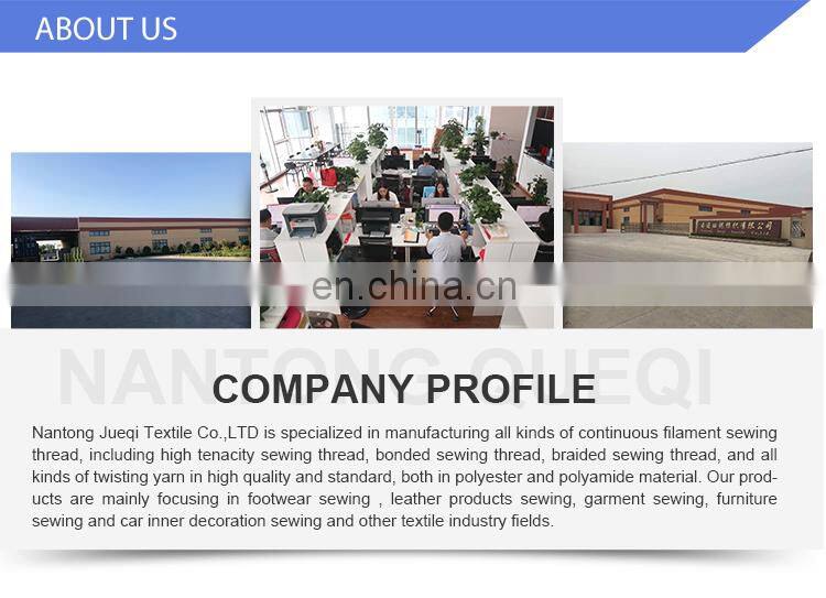 High Tenacity Recycled Raw White 100% Polyester Nylon 6 Nylon 66 Bonded Sewing Thread for Sports Clothes 150D