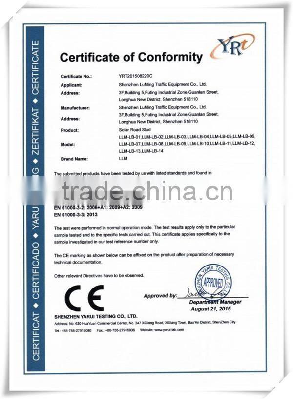 Original design double shanks waterproof aluminum solar LED road reflector stud