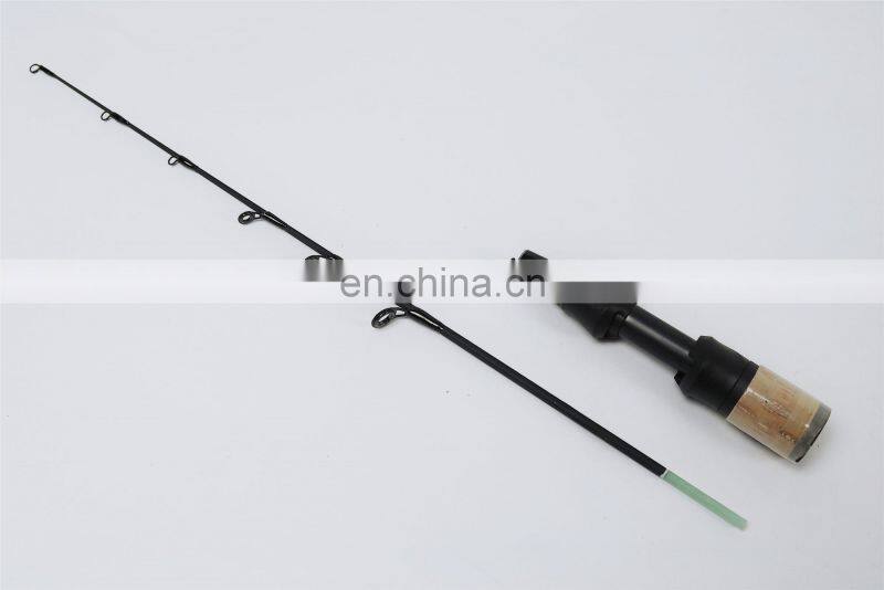 handle detachable 2 sections fiberglass and carbon fiber ice fishing rod 50cm, 56cm