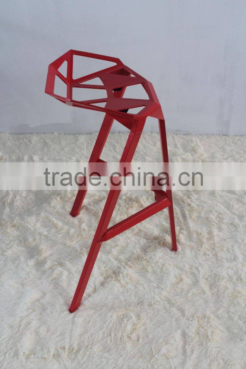 Replica Italian graceful design aluminum stacking Konstantin Grcic Stool one,bar stool one, red color stool one