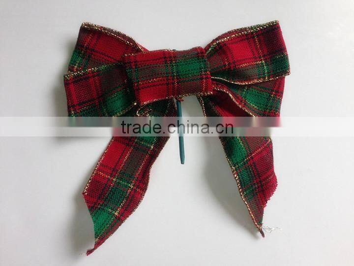 8.5" Width Bow and 2.5" Ribbon Width with Gold Line Edges Velvet Butterfly Ribbon Bow