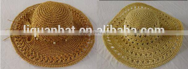 Wholesale elegant lady summer sun straw hat