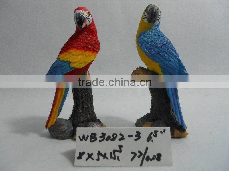 Animal figurine resin parrot bird decoration