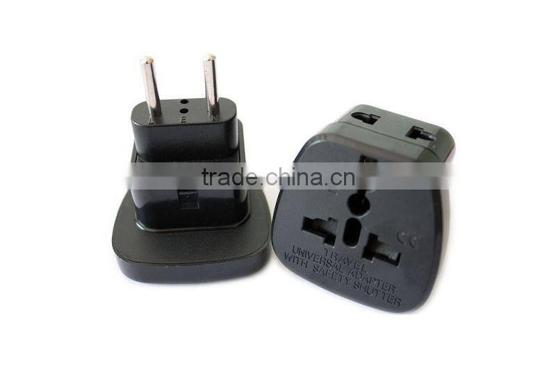 CE ROHS Approved Topgrade EU Europe Type C to universal AU US UK EU plug travel adapter with safety shutter