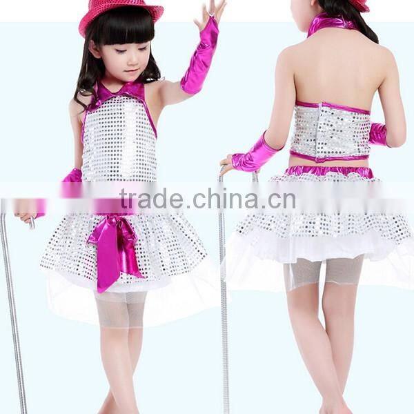 In stock girls and boys sequined jazz dance costume Modern dance costume modern dance costumes