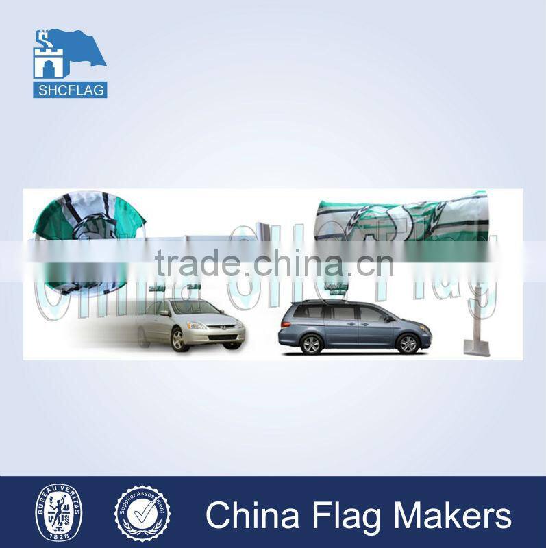 Advertising and promotional car windsock flag