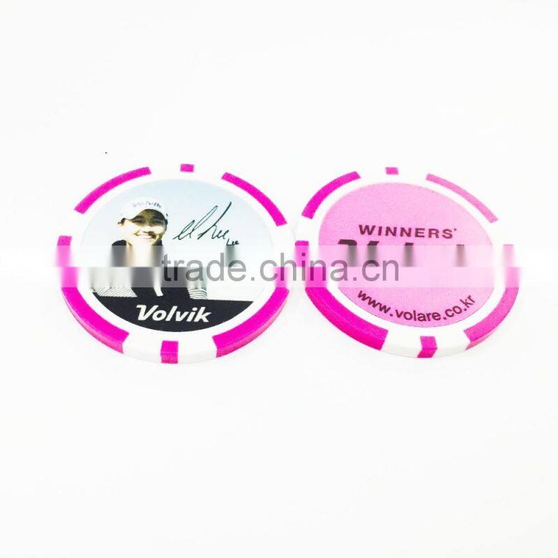 top grade plastic custom sticker poker chips