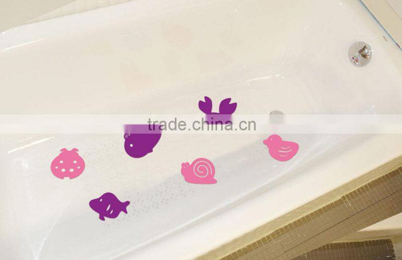 PM1826 2015 Popular Lovely Cartoon Anti-slip Mini Bath Appliques Stickers Bathroom Mat