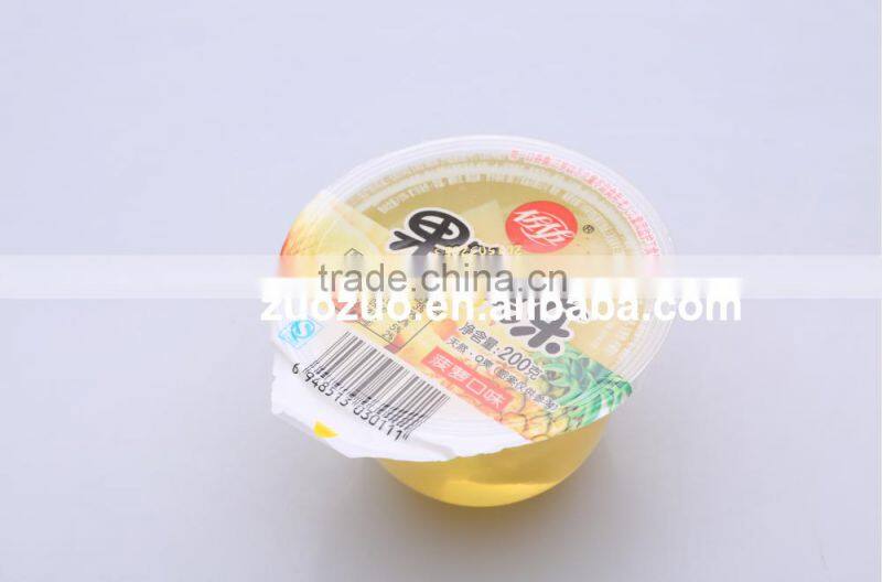 delicious 200g cup packing fruit jelly for export food