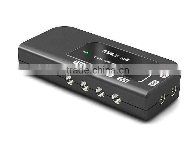 Four Way VHF UHF digital TV amplifier booster