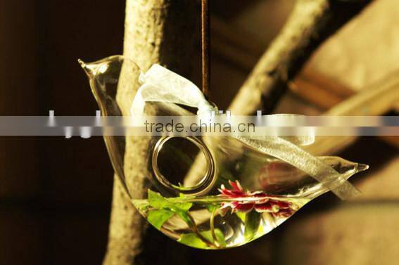 bird glass vase