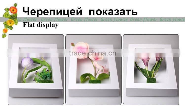 Greenflower 2016 Wholesale 3D Wall MinCalla Lily Picture Group artificial plants arts and crafts making factory Home decorations
