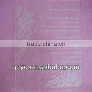 clear acrylic wedding invitation