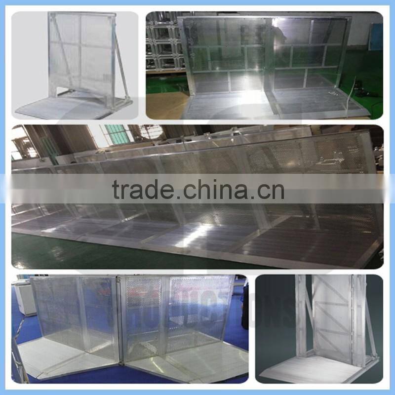 High quality aluminum crowd barrier , multiple angle corner for concert sercurity