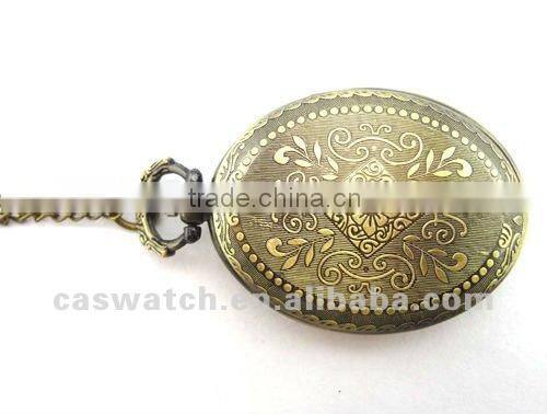 quartz gold tone full hunter pocket watch