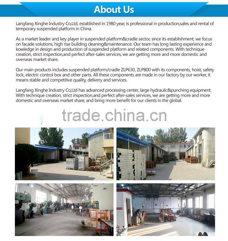 ZLP630 working platform with 1000kgs counter weight for building painting and cleaning