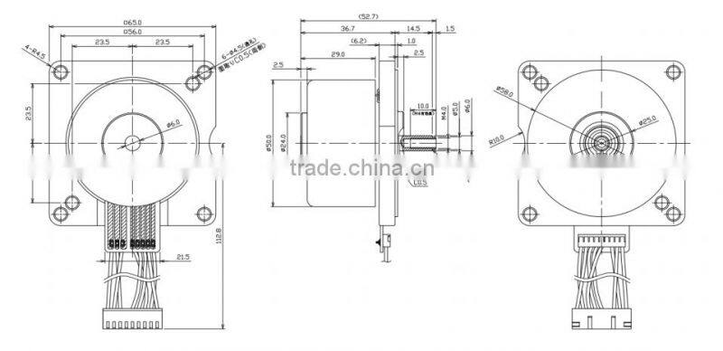 FB-837 50mm step dc motor for car Vehicle exhaust filter