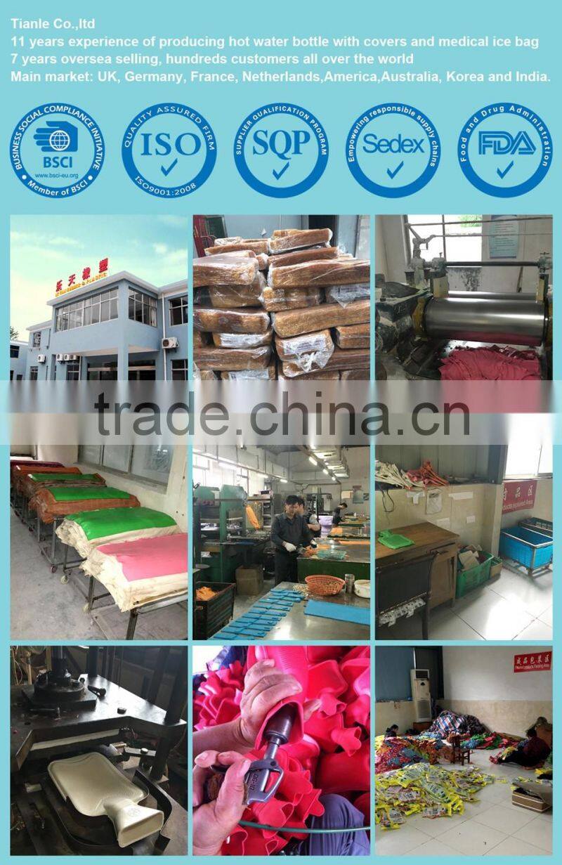 square gel luxury plush animals cover electric hot water bottle