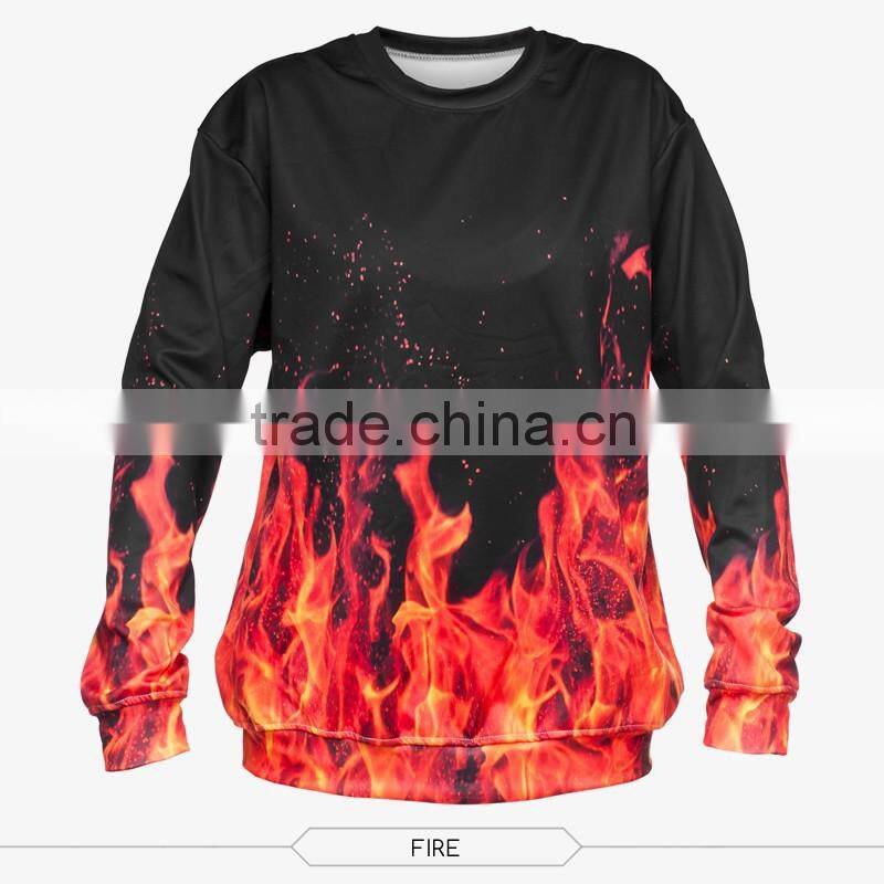 hoodies and sweatshirts hot fire 3d digital print fullprint crewneck sweatshirt spring autumn unisex custom oversized pullover