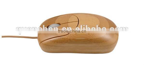 Custom Made Bamboo Computer Wired Mouse