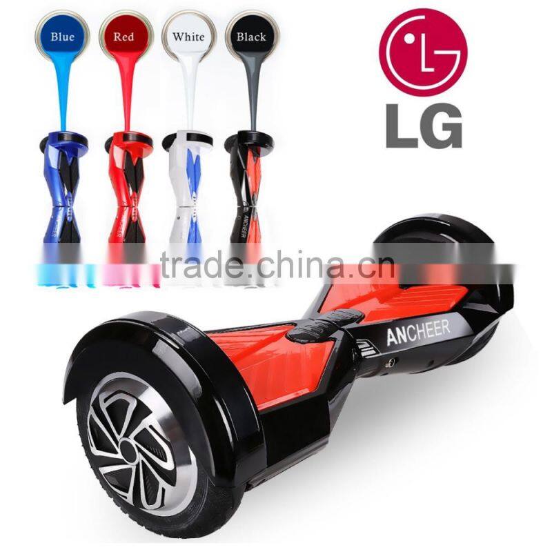 2016 hot 8 inch bluetooth 2 wheel scooter self balancing scooter with LG battery Ancheer US plug AM002555
