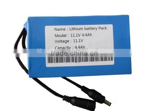 Medical equipment 18650 Lithium ion battery pack 11.1v 4400mAh Li-ion batteries