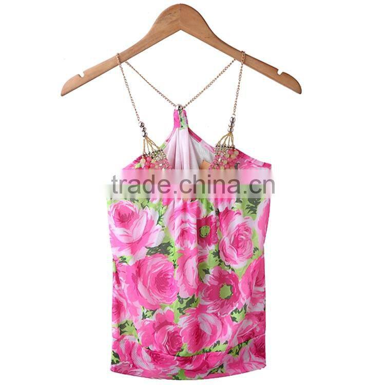 New Fashion new style sexy tank tops with accessories for girls