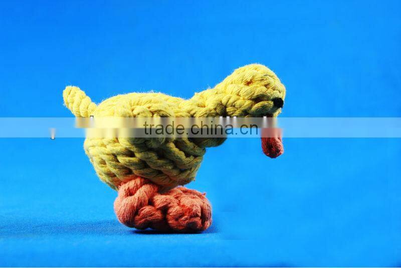 2013 cotton rope toys pet toys braided duck