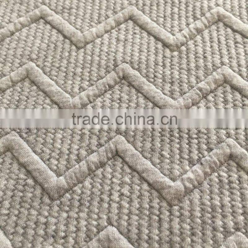 95%polyester 5%spandex padding knit jacquard fabric for sportswear