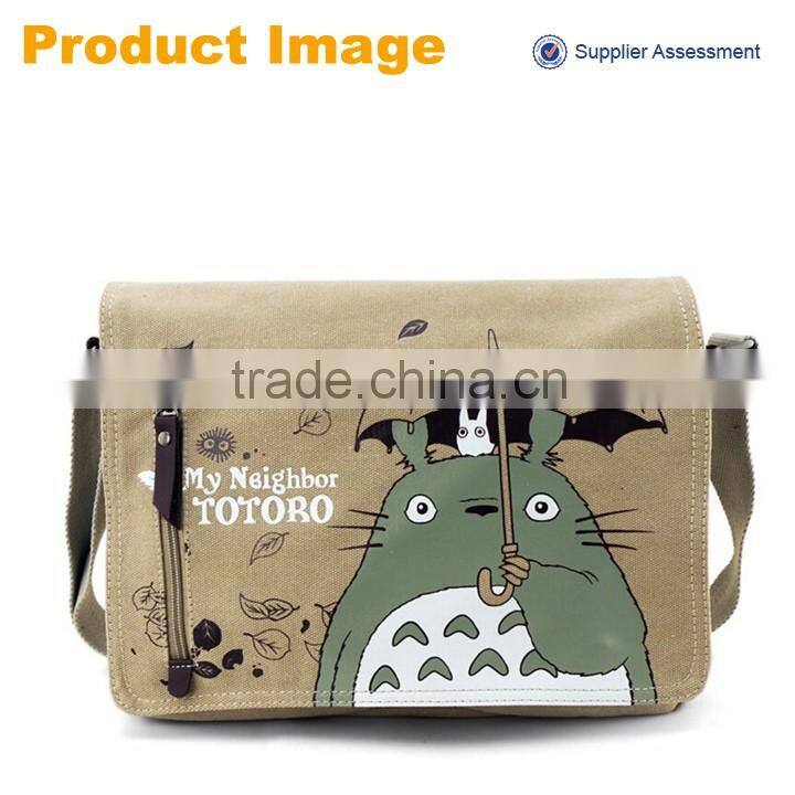 China factory new product cute totoro canvas student bag