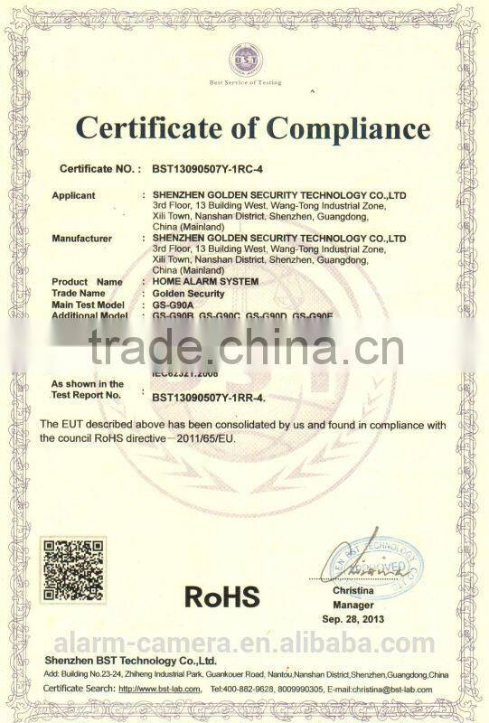 German+Russian+Spanish voice alert Emergency alarm/wireless gsm alarm system with smart RFID keypad for family safety