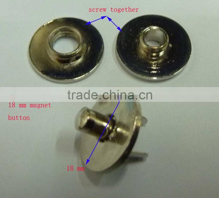 18 mm hidden magnet disc for bag