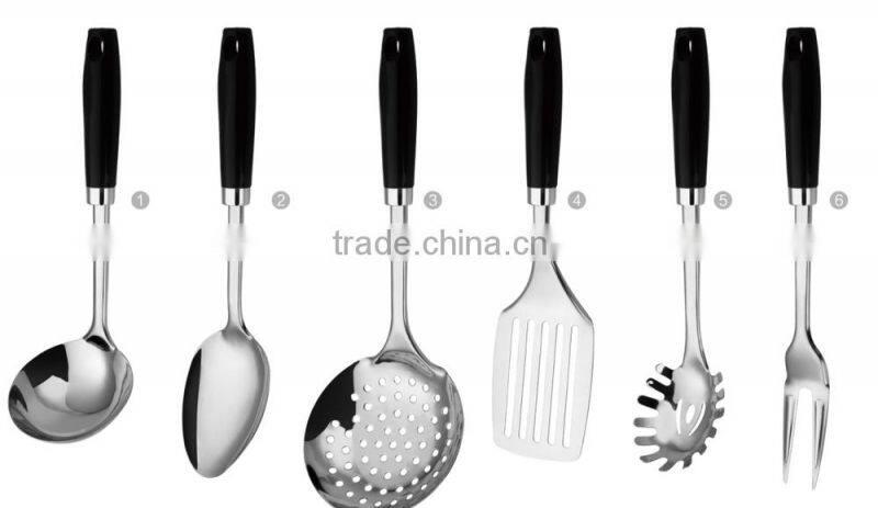 Stainless steel kitchen set with Plastic handle KU5005