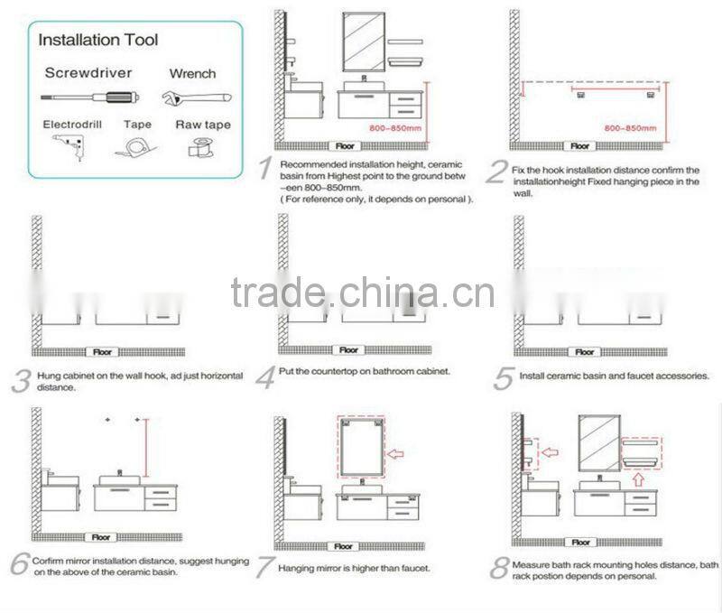 Stainless steel bathroom vanity/washroom cabinet(WMD-848)