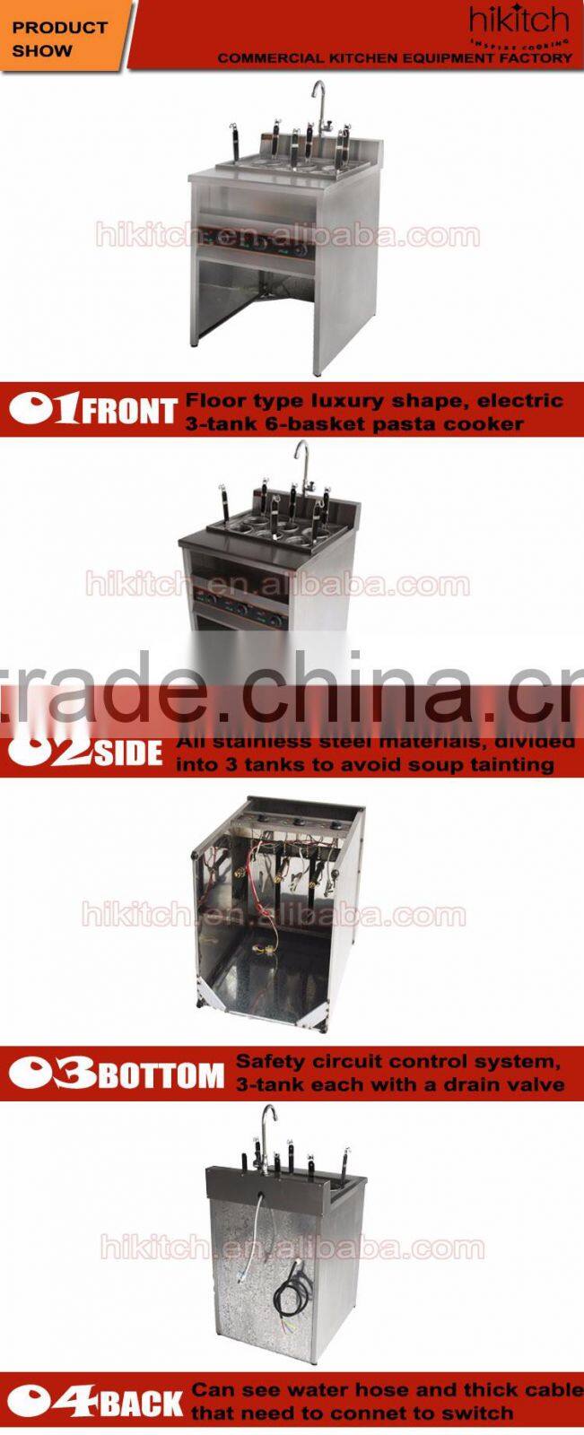 Stainless steel equipment electric chicken and noodles slow cooker with cabinet 6 baskets