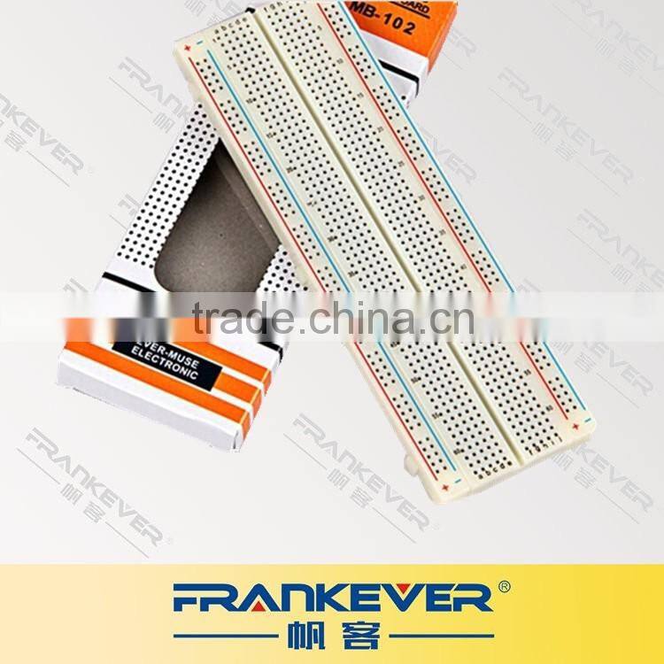 2014 hot sell white ABS metal reed 830 tie-point testing solderless breadboard