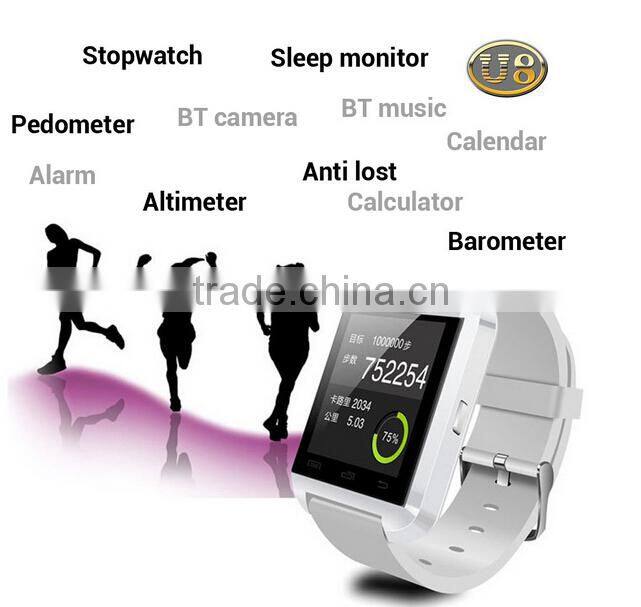 Best selling U8 smart watch, classis design android smart watch, factory cheap price high quality smart watch for promotion gift