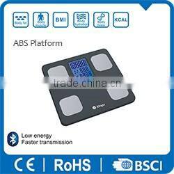 body fat scale connect cell phone with APP fat, water, mucule, bone ,BMI, Calorie