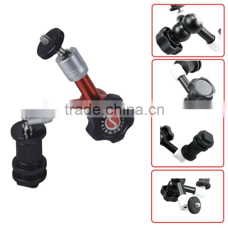 7 inch Articulating Magic Arm 1/4" Hot shoe Connector for Camera LED Light LCD Monitor