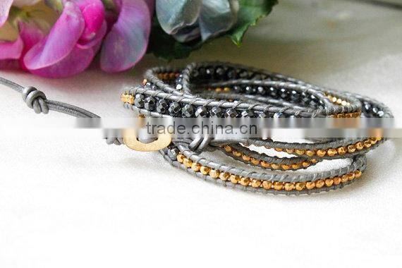 Sunny Earthy beads with Wrap Braceletlet