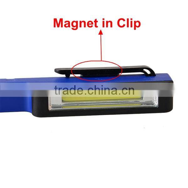 Plastic Portable Pen Shape LED Work Light Bar Torch 3*AAA LED Working Torch Light