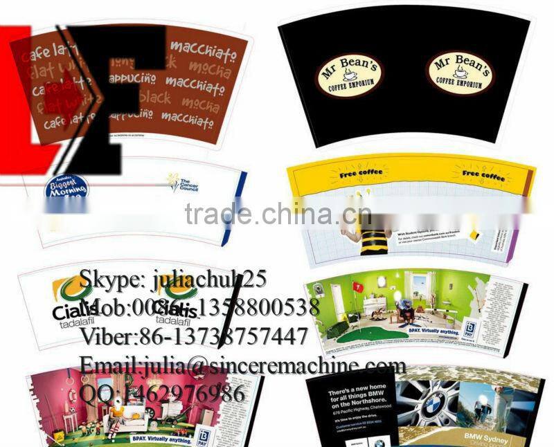 Printed and cutted one side PE coated coffee paper cup fans