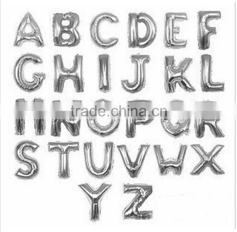 Wholesale silver alphabet balloon letters balloons foil helium balloon,wedding decoration balloon