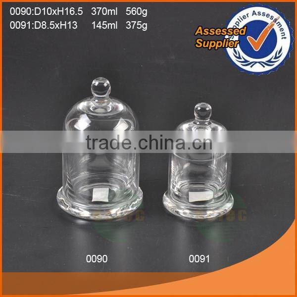 Nice decaled glass dome with base