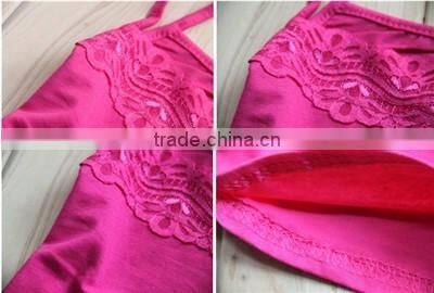 latest design fashionable basic tank tops for young lady