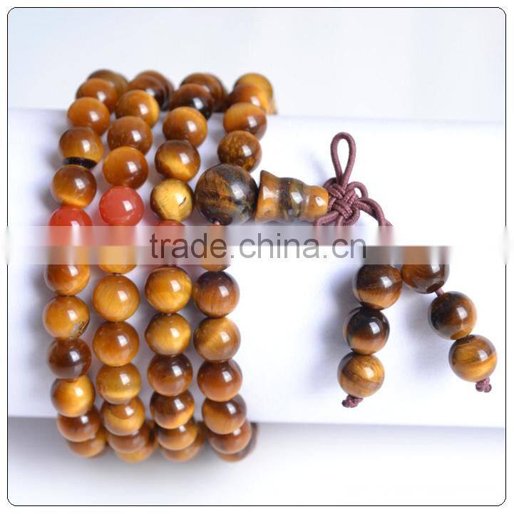 Yellow tiger eyes 108 beads bracelets, fashion bracelets